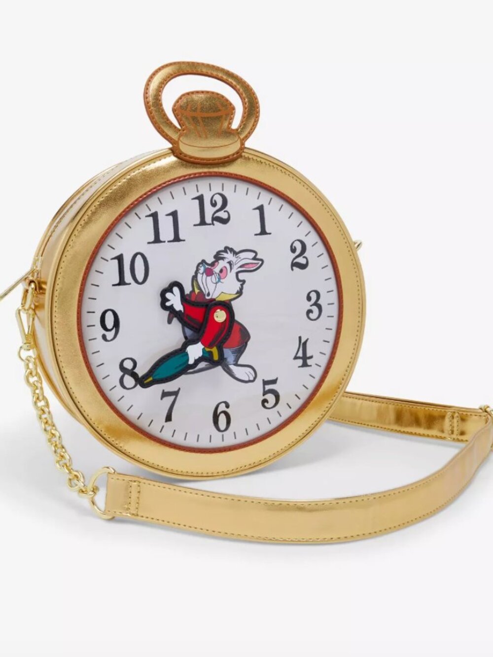 Loungefly Disney Alice in Wonderland White Rabbit Pocket Watch Figural Crossbody - Picture 2 of 4
